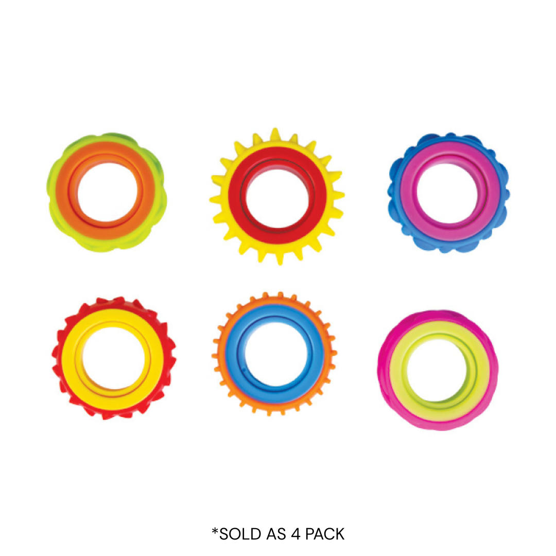 Silicone Rotating Fidget Rings | 4 Pack