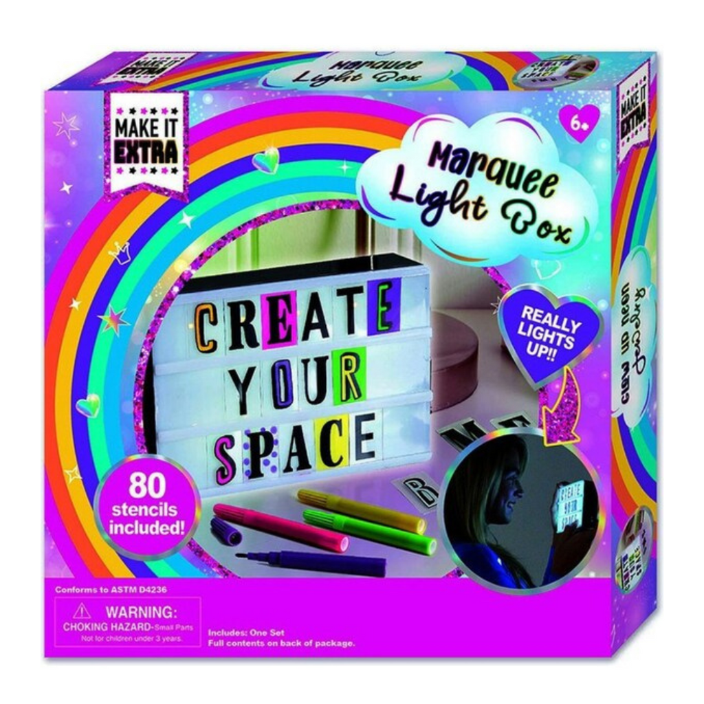 light up box writing text display decoration light up marquee box stencils creative kids crafts activity