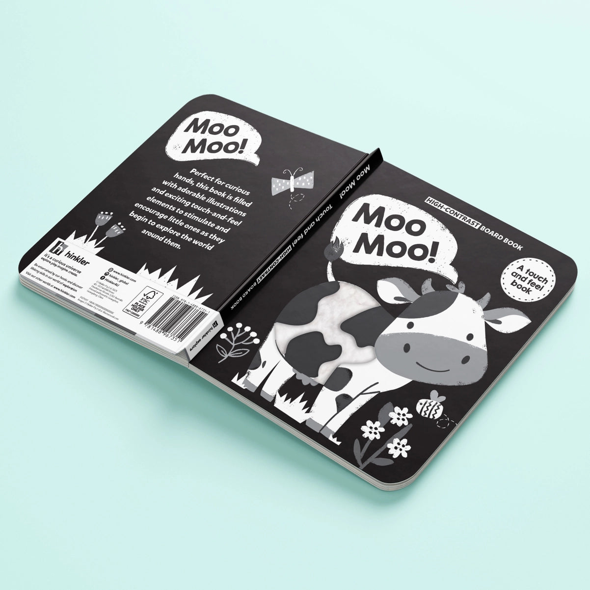 High Contrast Moo Moo! Touch & Feel Board Book