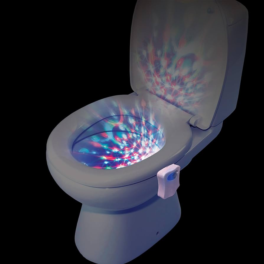 Light up outlet toilet