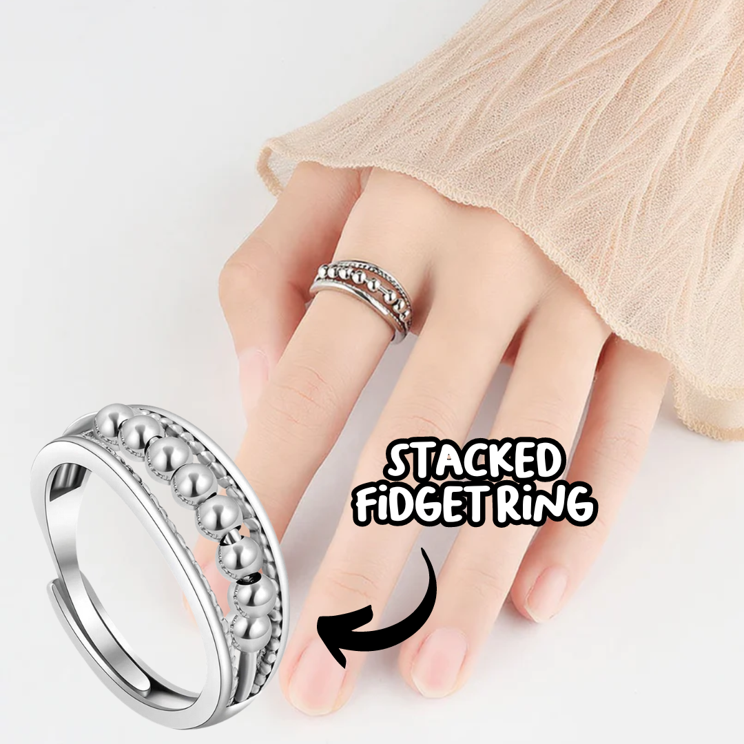 Silver Sensory Fidget Rings 4 Pack - Adjustable – My Sensory Space