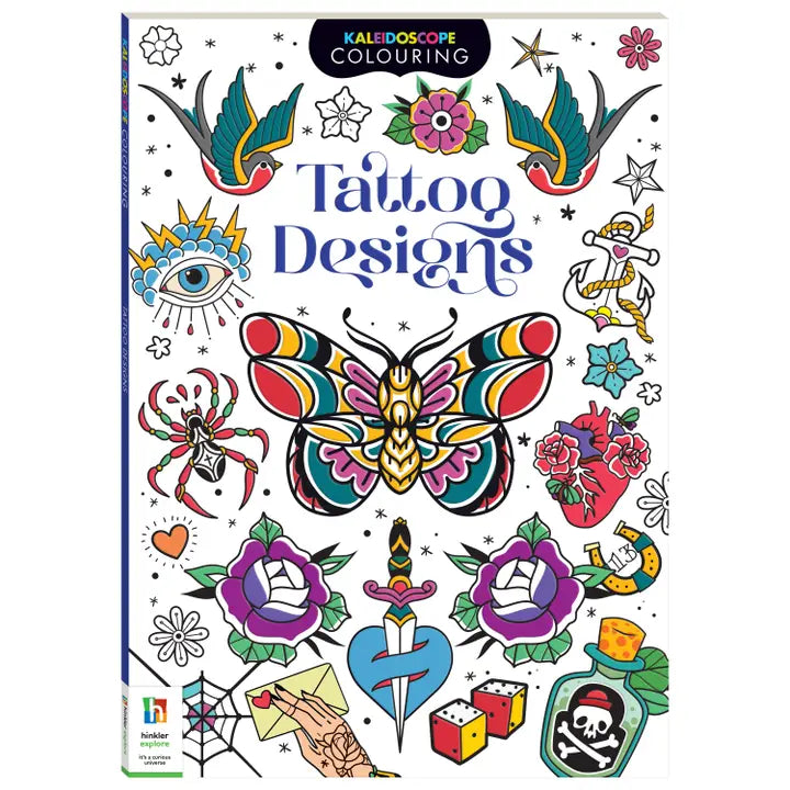 Adult Colouring Book  – Tattoo Designs