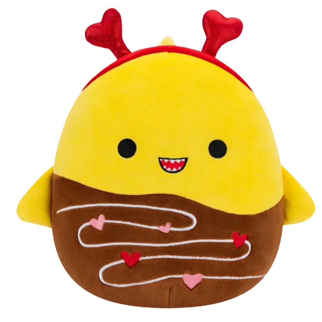 Squishmallows 20cm - Chocolate Dipped Yellow Shark with Heart Headband