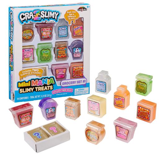 Cra Z Slimy Mini Mania Slimy Treats – 10 Pack
