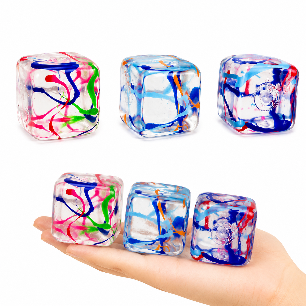 Jelly Cube Squishy - Ink Stripe 3 Pack