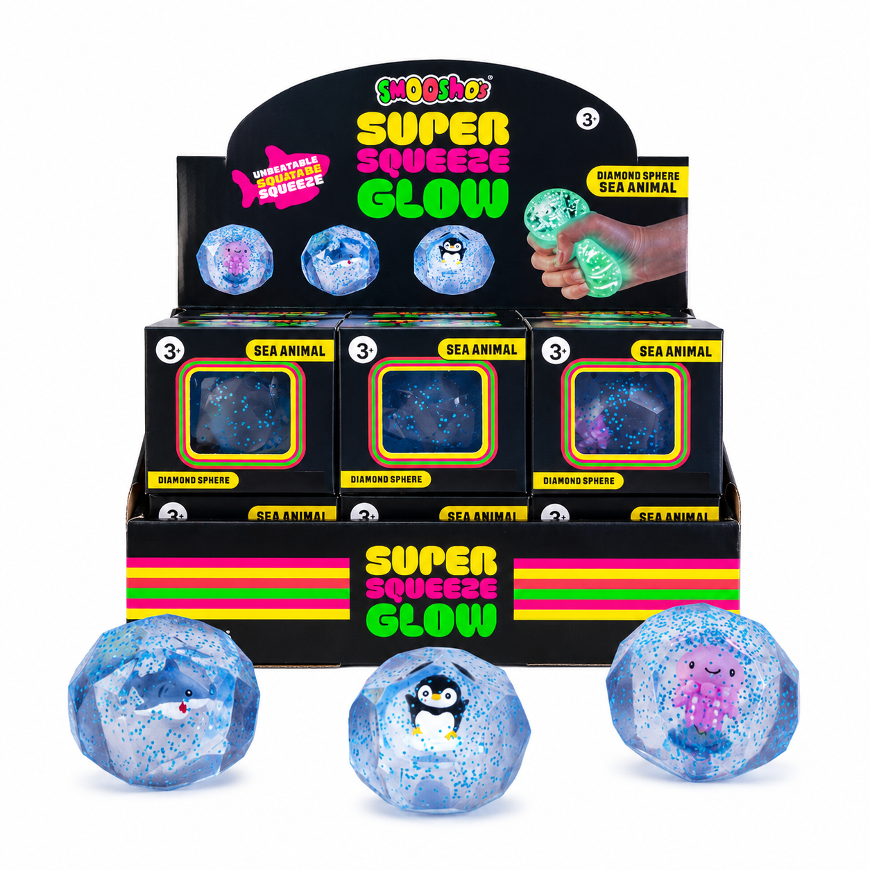 Diamond Glow in The Dark Sugar Squishy - Sea Life