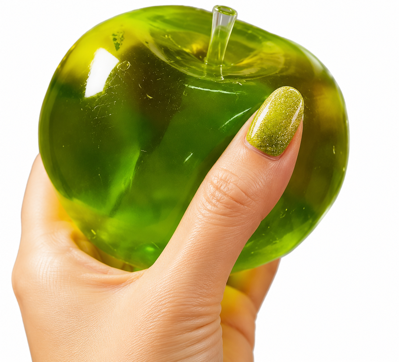 Coconut Oil Apple Squishy 2 Pack Red and Green