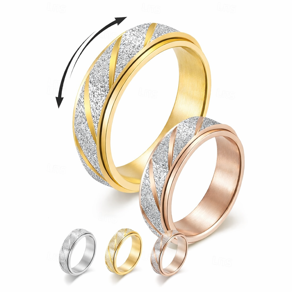 Frosted Spinner Fidget Ring