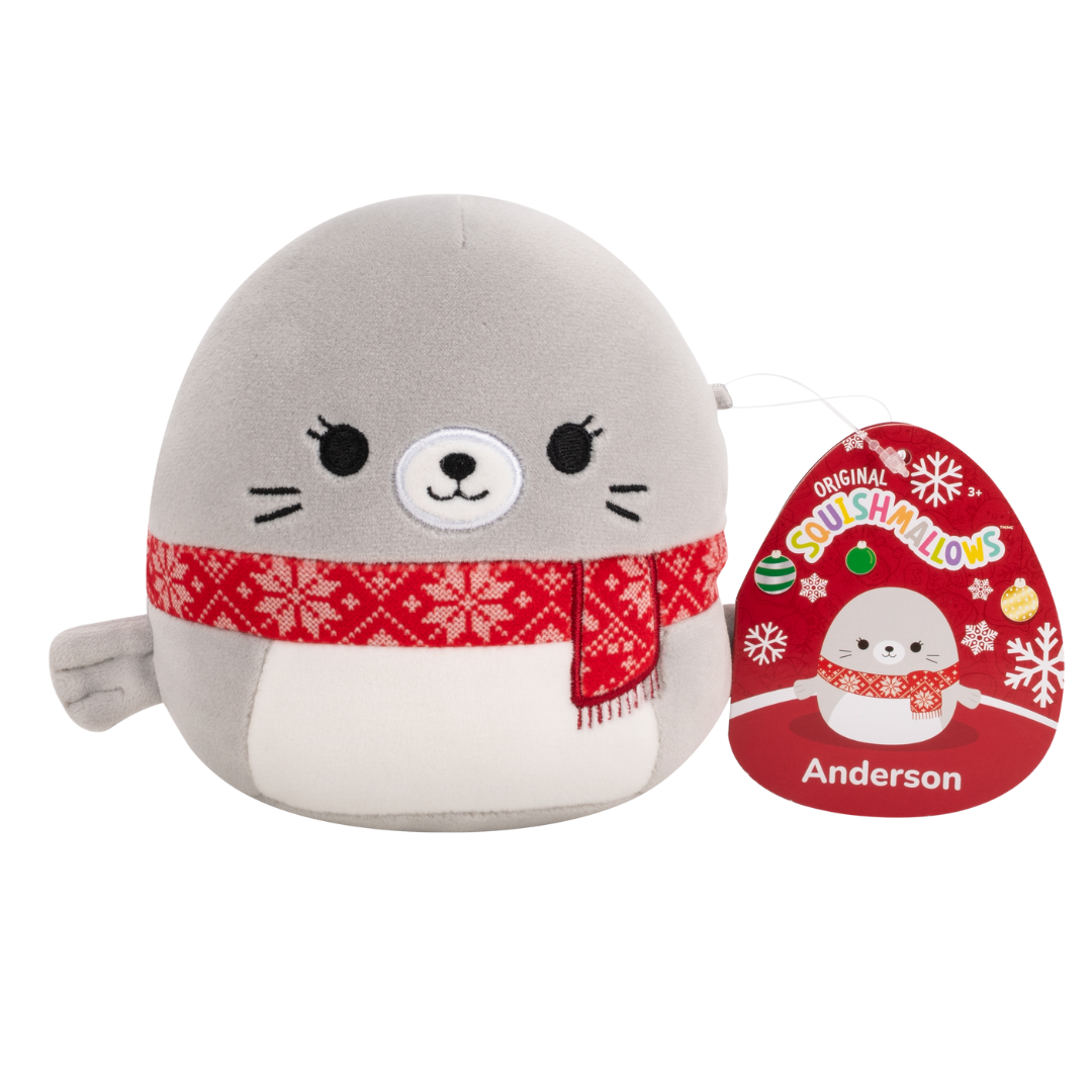 Christmas Squishmallows 12cm - Anderson the Grey Seal
