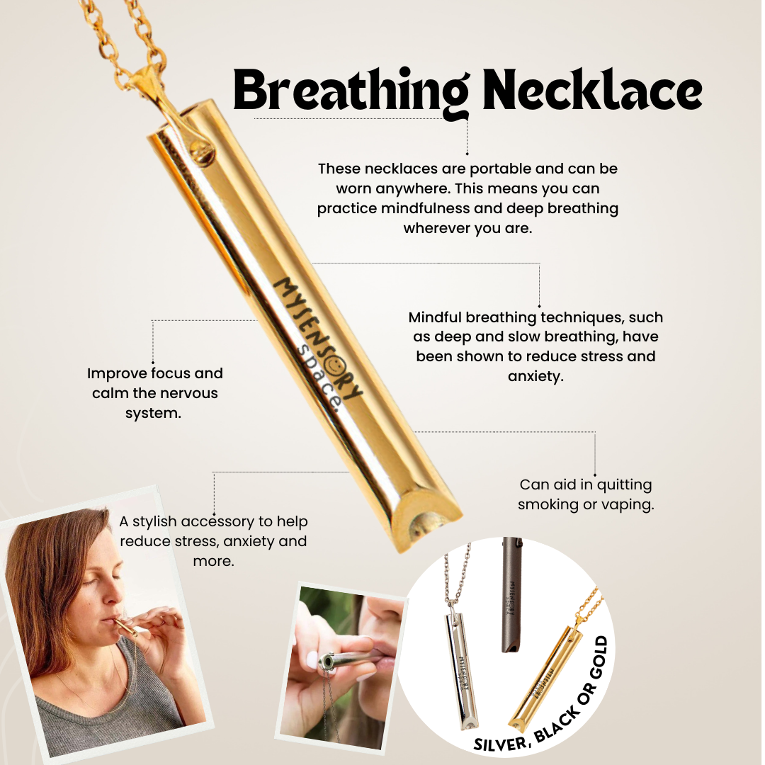 Mindfulness breathing necklace deals