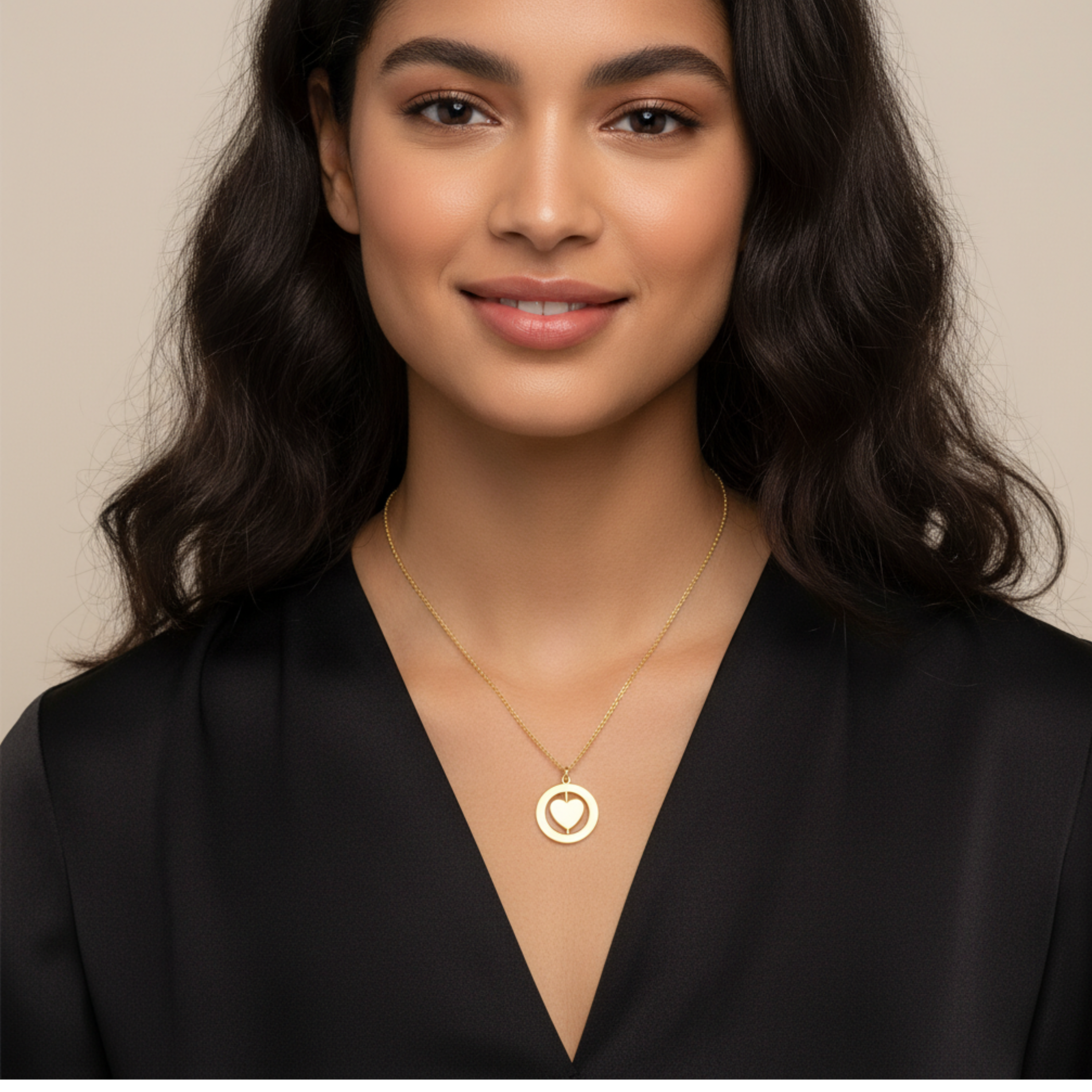 Heart Gold Flip Fidget Necklace