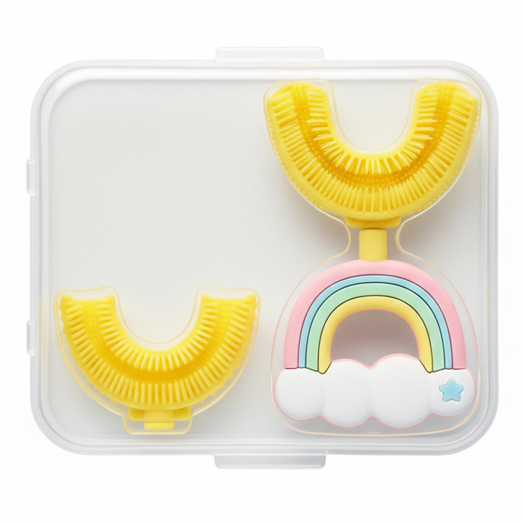 Yellow Rainbow U-Shaped Sensory Toothbrush