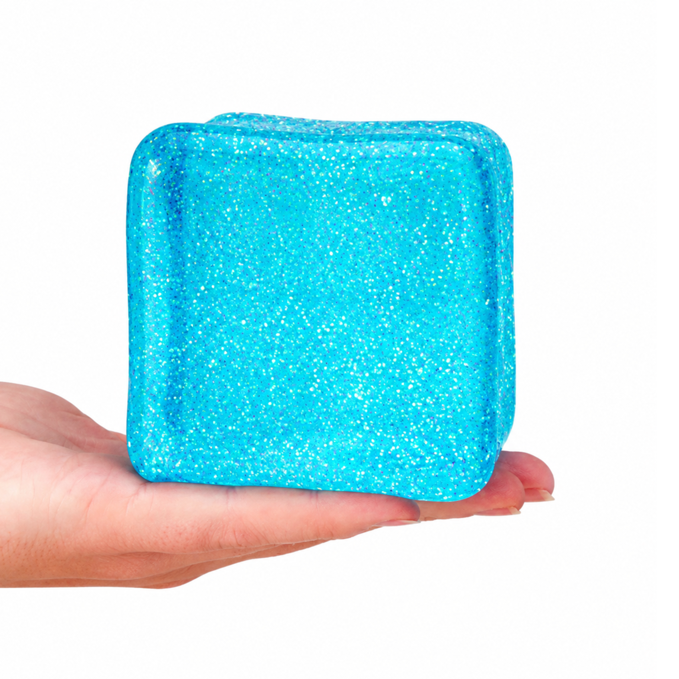 Giant Sensory Jelly Cube Glitter - 7.5cm
