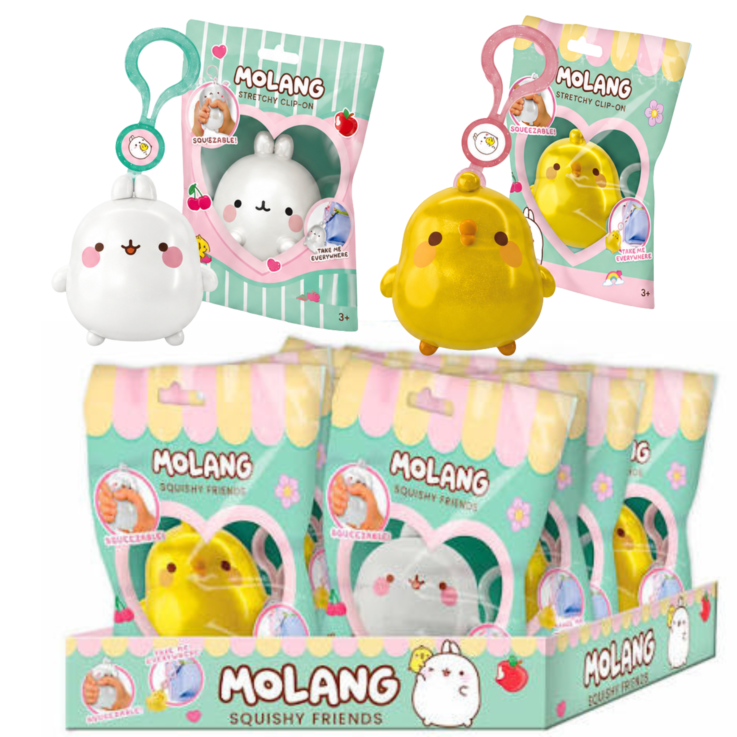Molang & Piu Piu Squishy Friends Clip-On