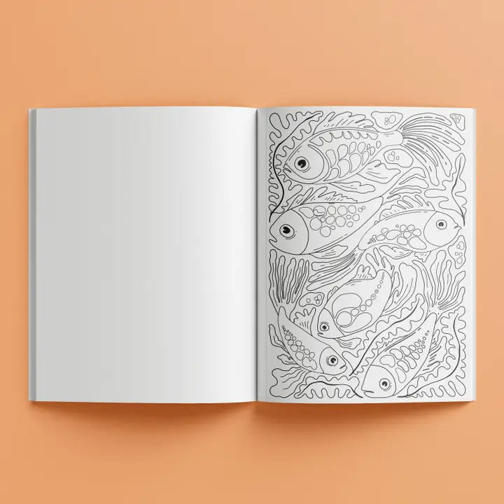 Adult Colouring Book  – Ocean Splash
