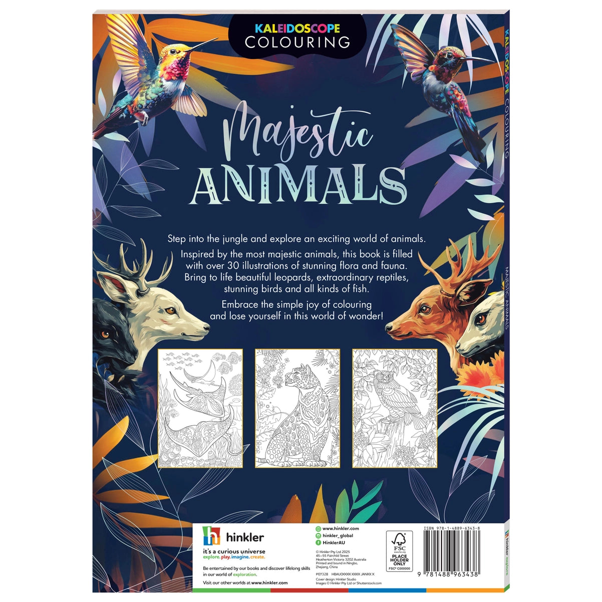 Adult Colouring Book - Majestic Animals