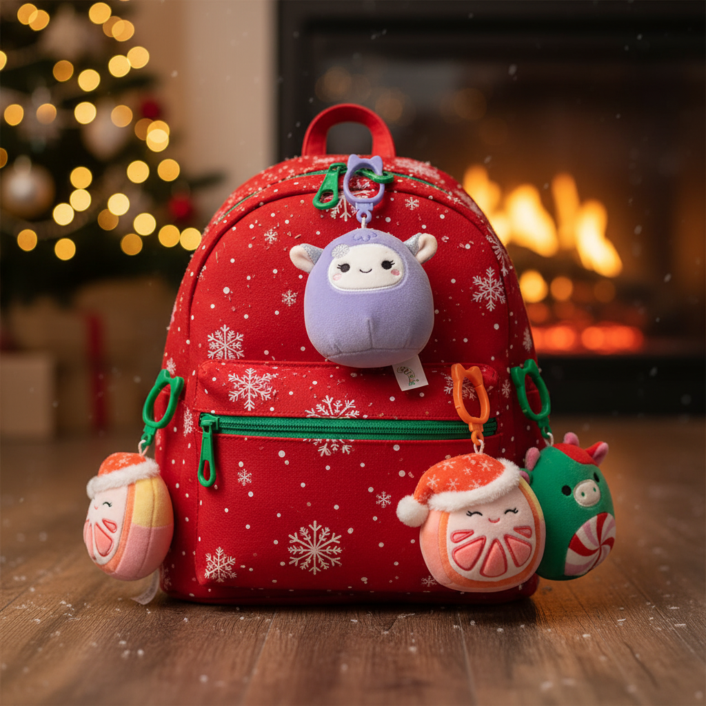 Squishmallows Clip on 9cm - Christmas Set 3 Pack