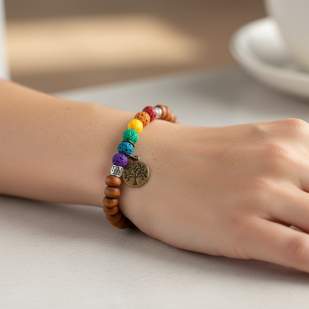 Chakra Diffuser Bracelet with Essential Oil