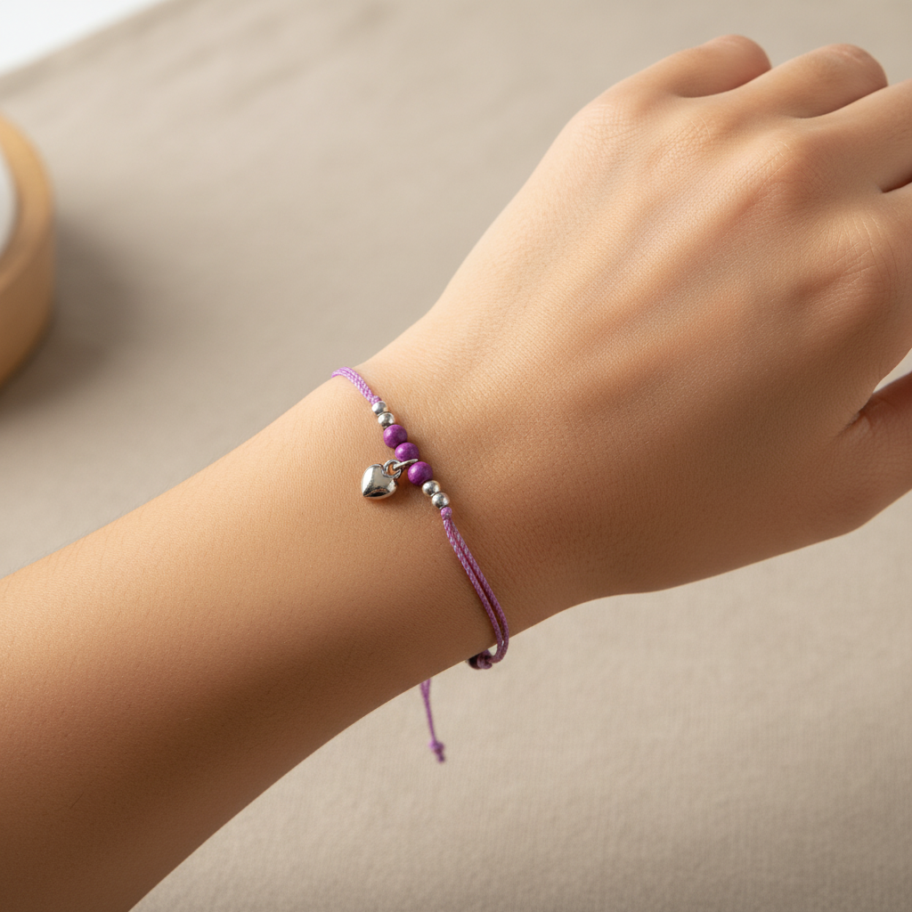 Heart Charm Friendship Bracelet