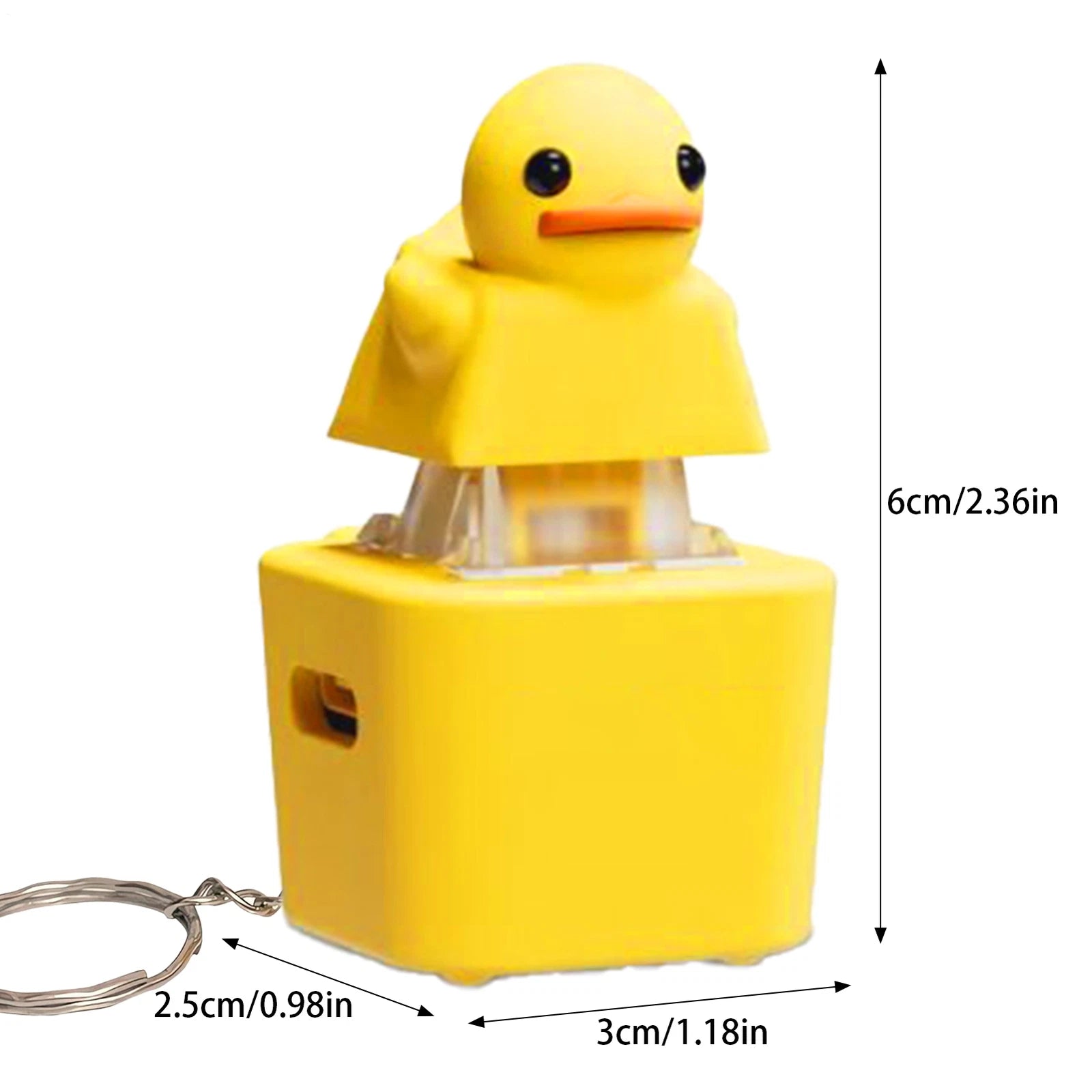2x Quaking Duck Fidget Keychain