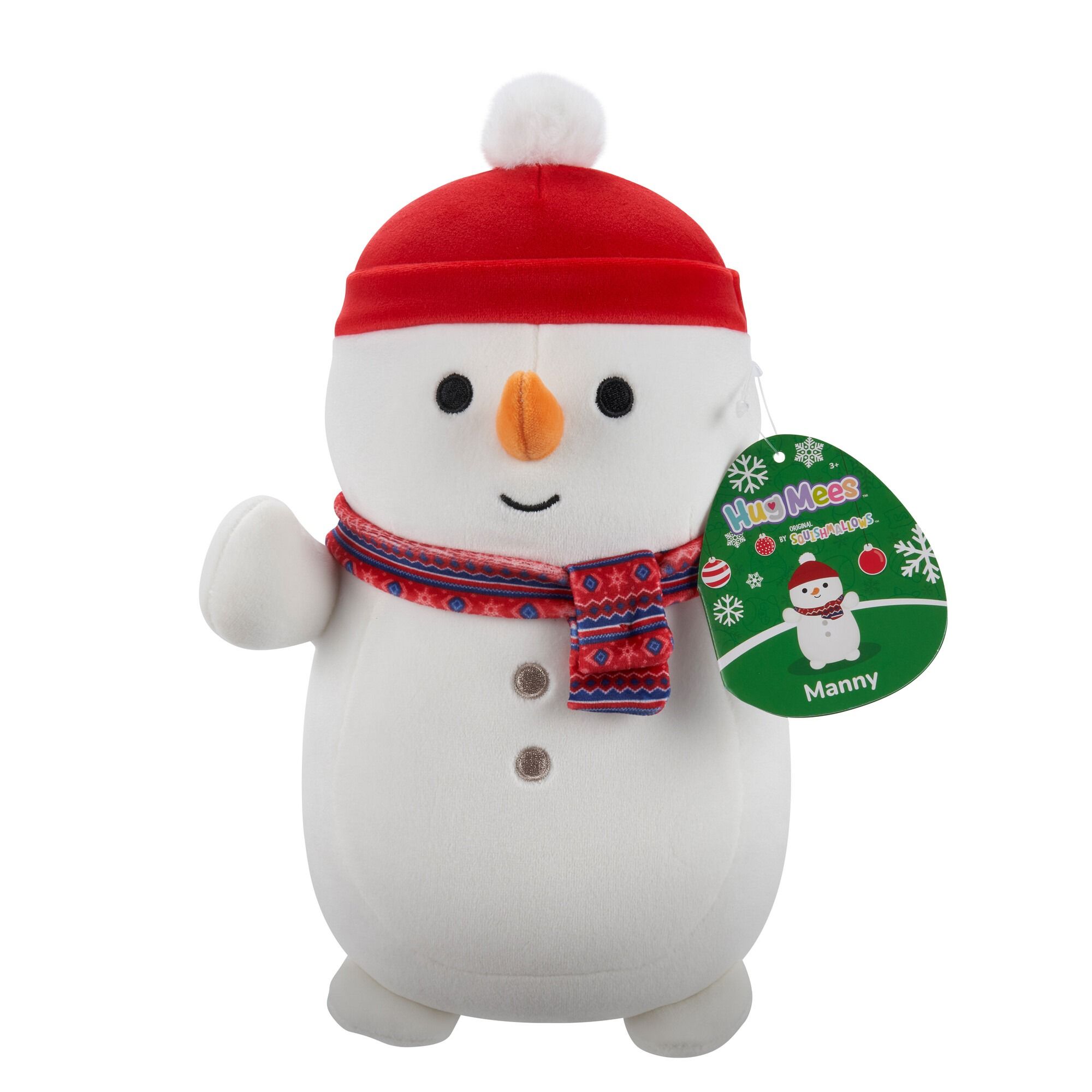 Christmas Squishmallows Hugmees 25cm - Manny the Snowman