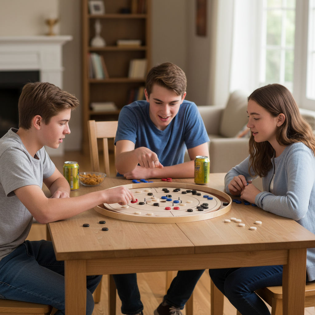 Crokinole Championship Wooden Game