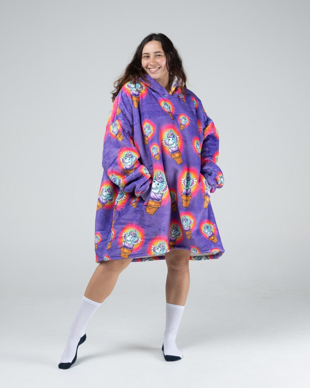 Oversized Hoodie - Unicorn Ice-Cream